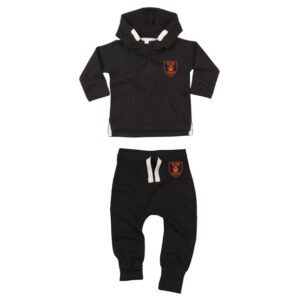 sweatsæt i sort til børn med hillerød fodbold elite logo - merchandise